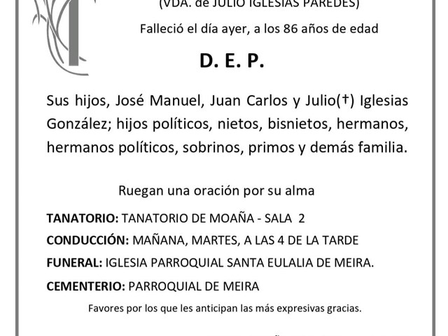 DÑA. MARÍA CARMEN GONZÁLEZ SANTIAGO