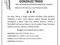 Dña. MARÍA DEL CARMEN GONZÁLEZ TRIGO