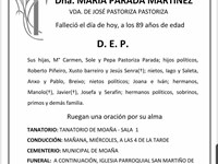DÑA. MARÍA PARADA MARTÍNEZ