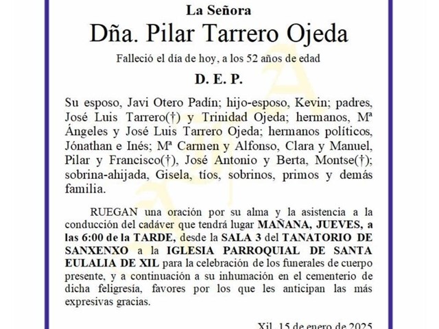 DÑA. PILAR TERRERO OJEDA