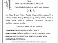 DÑA. SOCORRO SANTOMÉ GRAMARY