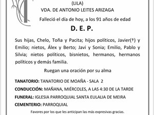 DÑA. SOCORRO SANTOMÉ GRAMARY