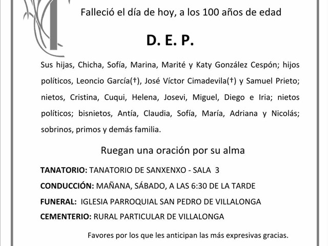 Dña. SOFÍA CESPÓN GARCÍA
