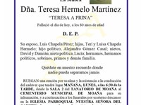 DÑA. TERESA HERMELO MARTÍNEZ