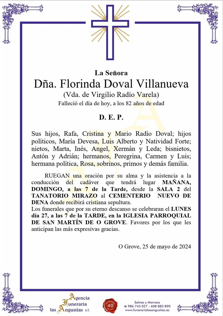 FLORINDA DOVAL VILLANUEVA