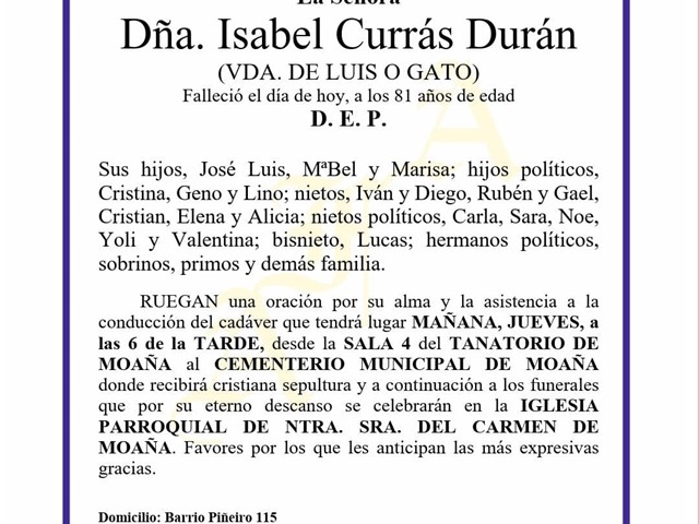 ISABEL CURRÁS DURÁN