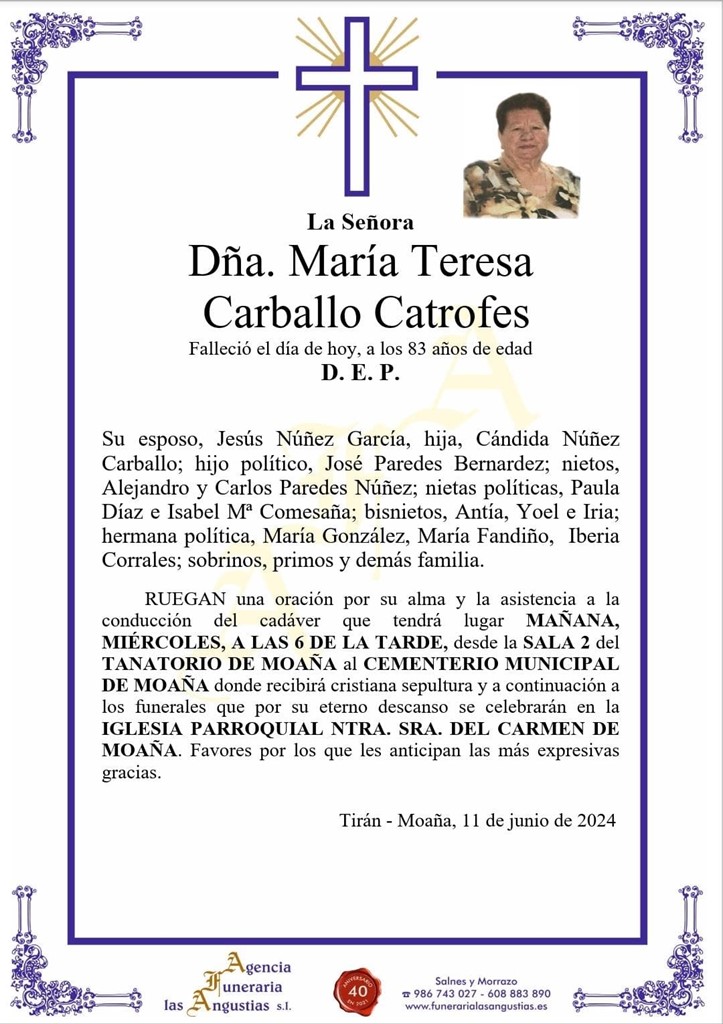 MARÍA TERESA CARBALLO CATROFES